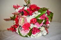 wedding photo - PINK Wedding Bouquet - Formal Silk Bouquet - Silk Pink Bouquet - Elegant Bouquet - Formal Bouquet - White and Pink Bouquet - Wedding Bouquet