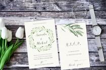 wedding photo - Olive Branch Invitation 