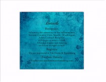 wedding photo -  DIY Rustic Wedding Details Card Template Editable Word File Instant Download Printable Blue Details Card Elegant Floral Enclosure Card