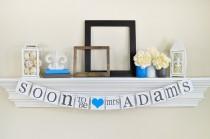 wedding photo - Bridal Shower Decorations Bridal Shower Banners Soon To Be Mrs. Banner Bachelorette CUSTOMIZE YOUR NAME, Blue Bridal Shower