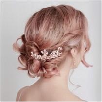 wedding photo - Rose Gold Hair Comb, Bridal Hairpiece, Bridal Headpiece, Rose Gold Bridal Comb