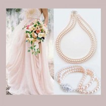wedding photo -  Swarovski Pearl Necklace, Wedding Jewelry Sets for Brides, Bridal Jewelry Set, Wedding Necklace Bridal jewelry, Bridal Statement Bracelet