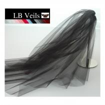 wedding photo - Designer Black Wedding Veil Any Length 2 Tier  LBV156 LB Veils UK
