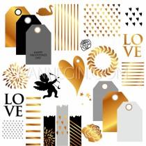 wedding photo - Set of stickers in the shape of a heart to celebrate Valentine's Day. All you need is Love - Unique vector illustrations, christmas cards, wedding invitations, images and photos by Ivan Negin