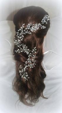 wedding photo - Long Hair Vine, Bridal Hair Vine, Wedding Headband, Hair Accessories, Bridal Hair, Bridal Headpiece, Boho Vine Headpiece, Wedding Hair,crown