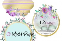 wedding photo - Mint and Purple - floral frames