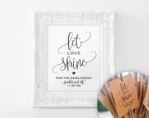 wedding photo - Sparkler Sendoff Sign, Sparkler Sign, Let Love Shine Sign, Sparkler Send Off, Wedding Sparkler Tags, Sign, PDF Instant Download 