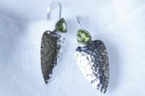 wedding photo - peridot earrings, Apple Green Earrings, August Birthday, silver earrings, dangle & drop earrings, 925 Peridot, valentine gift