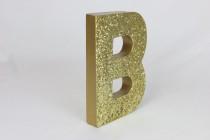 wedding photo - Gold Glittered Letters, 8 inch Self Standing, Wedding, Bridal Shower/ Baby Shower/Party Decor/Photo Props/Paper Mache