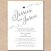 wedding photo - Modern Wedding Invitations, Minimal Design, Elegant Pearlized Card Stock