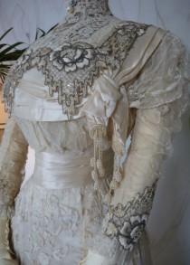 wedding photo - DEMPSEY Princess Lace Wedding Gown, Antique Bridal Gown, Antique Dress, Edwardian Dress, ca. 1908