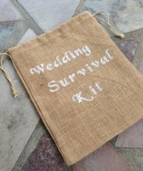 wedding photo - Wedding Survival Kit - Burlap Bag - Wedding - Rustic