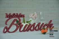 wedding photo - Mr & Mrs Sign, Mr and Mrs, Mr and Mrs Family Name, Sign For Your Sweetheart Table