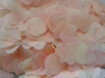 wedding photo - 1500 pieces handmade biodegradable wedding confetti- peach pale pink and ivory
