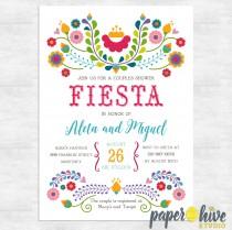 wedding photo - Fiesta invitation / Fiesta couples shower invitations / engagement party invite / printable invitations / printed invitations