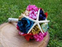 wedding photo - Disney's The Little Mermaid / Ariel Inspired Handmade Alternative Wedding Bouquet