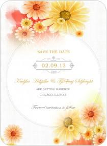 wedding photo - Summer Sunflower Bright Wedding Save A Date Cards HPS039