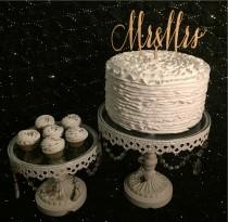 wedding photo - Rose Gold Wedding Cake Topper, Mr and Mrs Cake Topper, Mr & Mrs Cake Topper, Wedding Cake Topper, Glitter Cake Topper, Gold Cake Topper