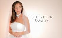 wedding photo - TULLE VEILING SAMPLES, See Colors Available, Illusion Veiling Samples, Sample Cuts Of Tulle Fabric, Fabric Swatches, Style No. 4150