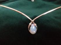 wedding photo - Simple Silver Plated Moonstone Circlet