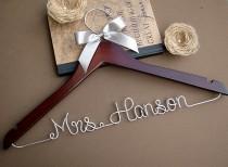 wedding photo - SALE SALE Bridal Hanger / Wedding Hanger / Custom Hanger / Bridesmaid Gift / Bridal Shower Gift / Ribbon Color of Your Choice