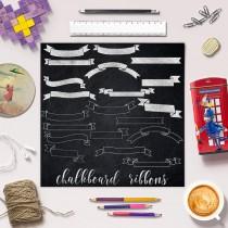 wedding photo -  Ribbons Clip Art, Chalkboard Ribbons Clipart, Chalkboard Banners Clip Art, Doodled Ribbons, 20 PNG Images, Coupon Code: BUY5FOR8