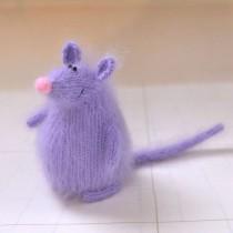 wedding photo - Miniature mouse purple woodland amigurumi plush knitted mouse hand knit toy stuffed animal softie mouse amigurumi wool rat stuffed toys