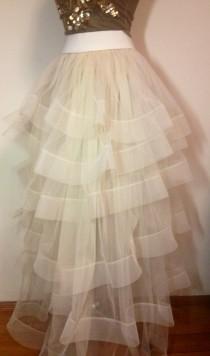 wedding photo - Tulle wedding skirt, tulle overskirt, wedding skirt,  detachable wedding skirt, detachable tulle skirt, wedding dress.