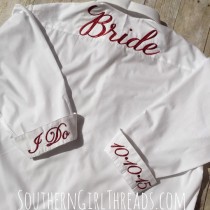 wedding photo - Bride Shirt for Wedding Day,Bridesmaids Button Down Shirt, Bride Shirt, Bride's Button Down Shirt, Wedding Day Bride Shirt