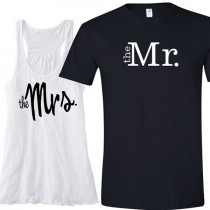 wedding photo - The Mrs. And The Mr. Tank And T-Shirt Set 