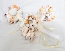 wedding photo - Sea shell small bouquet " Starfish", Wedding bouquet Handmade,  sea shell bouquet, Beach Wedding