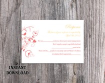 wedding photo -  DIY Wedding RSVP Template Editable Word File Instant Download Rsvp Template Printable RSVP Cards Red Rsvp Card Template Elegant Rsvp Card