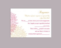 wedding photo -  DIY Wedding RSVP Template Editable Word File Instant Download Rsvp Template Printable RSVP Cards Pink Gold Rsvp Card Floral Rsvp Card