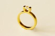 wedding photo - Diamond Engagement ring ,modern diamond ring,Gold engagement ring,gold promise ring,unique promise ring,minimal engagement ring