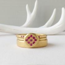wedding photo - Delphina 18ct Fairtrade Gold Ethical Ruby Ring