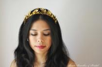 wedding photo - Gold Leaf Headband,Grecian Headband,Gold PlatedHeadband,Gold Leaf,Greek Roman,Leaf Headpiece,Greek Grecian Tiara,Gold Tiara,Greek Goddess