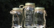 wedding photo - Cross with Linked Rings Unity Sand Set Personalized Mason Jars / Toasting Wine Glasses / Sand Ceremony / Choice of Fonts and Lid Colors