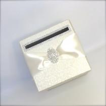 wedding photo - Ivory Lace Wedding Card Holder, Wedding Money Box, Custom Card Box, Handmade, Gift Card Boxes,  Wedding Gift Box