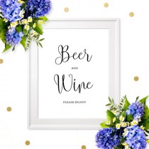 Wedding Beer and Wine Sign-Chic Calligraphy Wedding Bar Sign-Printable Wedding Drink Sign-Rustic Wedding Decor- Wedding Alcohol Bar Sign wedding photo - Wedding Beer and Wine Sign-Chic Calligraphy Wedding Bar Sign-Printable Wedding Drink Sign-Rustic Wedding Decor- Wedding Alcohol Bar Sign