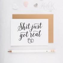 wedding photo - Will You Be My Bridesmaid Card Set, Funny Bridesmaid Proposal Gift, Will You Be My Maid of Honor Card, Shit Just Got Real