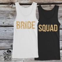 wedding photo - Bride Squad Iron On Decal - Bachelorette Party - Bride Gift - Bride Shirt - Bride Tank Top - Bridesmaid Gift - Tote Bags - Applique