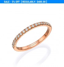 wedding photo - Rose Gold Stacking Ring, Row Ring, Eternity Ring, Diamond Ring, Promise Ring, Wedding Band, 14k Ring, Wedding Ring, Band ring, Bridal Ring