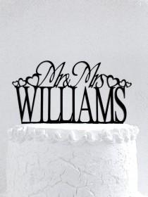 wedding photo - Mr and Mrs Williams Wedding Cake Topper