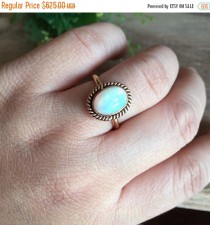 wedding photo - 18K Gold Opal ring - Natural Opal Ring - Engagement ring - Artisan ring - October birthstone - Bezel ring - Gift for her