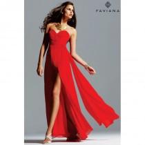 wedding photo - Faviana 6428 Black,Ivory,Navy,Red Dress - The Unique Prom Store