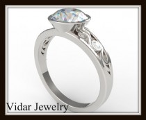 wedding photo - Moissanite Diamond Engagement Ring,Unique Engagement Ring,3 Stone Engagement Ring,Moissanite Ring,Solitaire Engagement Ring