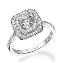 wedding photo - Square Engagement Ring, Diamond Ring, White Gold Ring, 14k Ring, Engagement Band, Band Ring, Prong Ring, Wedding Ring, Bridal Jewelry