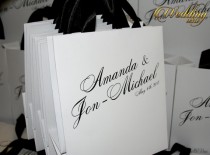 wedding photo -  Set of 30 White Personalized Out of Town Wedding Welcome Bag with ribbon and your tag / Custom paper bags / Guest Bags Bridal Shower bags