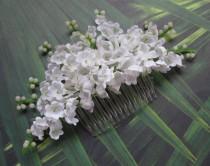 wedding photo - Lily of valley Hair Flower Comb -Weddings-