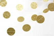wedding photo - Gold Glitter 10 ft Circle Paper Garland- Wedding, Birthday, Bridal Shower, Baby Shower, Party Decorations, Christmas, Happy New Year